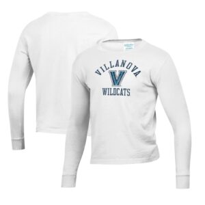 Youth  White Villanova Wildcats Mascot Comfort Wash Long Sleeve T-Shirt