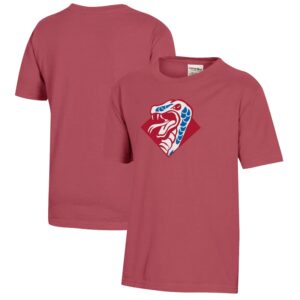 Youth  Crimson Florida Southern Mocs Logo Comfort Wash T-Shirt