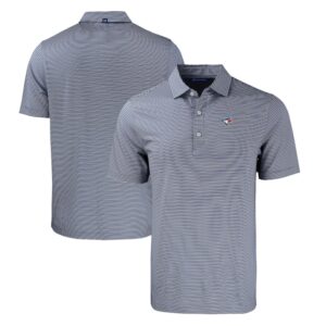Men's Cutter & Buck Navy/White Toronto Blue Jays Big & Tall Forge Eco Double Stripe Stretch Recycled Polo