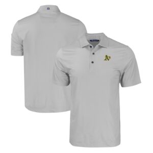 Men's Cutter & Buck Gray Athletics Big & Tall Pike Eco Tonal Geo Print Stretch Recycled Polo