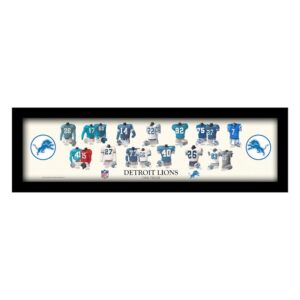 Detroit Lions 8" x 26" Framed Art Uniform Heritage Print