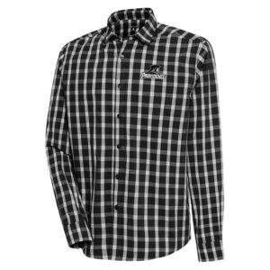 Men's Antigua Black Providence Friars Carry Long Sleeve Button-Up Shirt