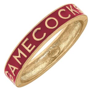 Women' CANVAS Style South Carolina Gamecocks Enamel Hinge Bangle