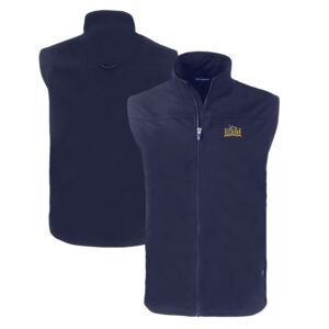 Men's Cutter & Buck  Navy Drexel Dragons Charter Eco Recycled Full-Zip Vest