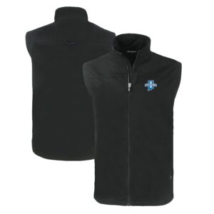 Men's Cutter & Buck  Black Indiana State Sycamores Charter Eco Recycled Full-Zip Vest
