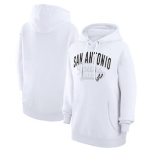 Women's G-III 4Her by Carl Banks  White San Antonio Spurs Filigree Logo Pullover Hoodie