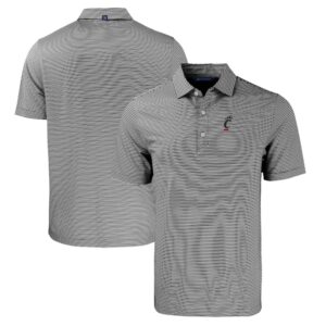 Men's Cutter & Buck  Black/White Cincinnati Bearcats Forge Eco Double Stripe Stretch Recycled Polo