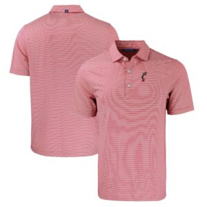 Men's Cutter & Buck  Red Cincinnati Bearcats Forge Eco Double Stripe Stretch Recycled Polo