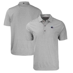 Men's Cutter & Buck  Heather Gray UTSA Roadrunners Forge Eco Heathered Stripe Stretch Recycled Polo
