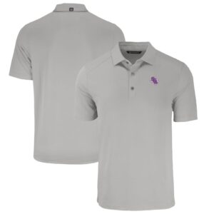 Men's Cutter & Buck Gray Stephen F Austin Lumberjacks Forge Eco Stretch Recycled Polo