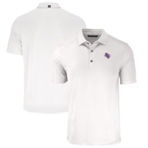 Men's Cutter & Buck White Stephen F Austin Lumberjacks Forge Eco Stretch Recycled Polo
