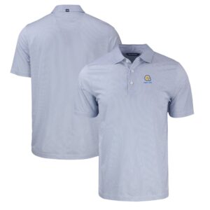 Men's Cutter & Buck Royal/White Albany State Golden Rams Pike Eco Symmetry Print Stretch Recycled Polo
