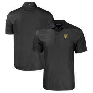 Men's Cutter & Buck Black Southeastern Louisiana Lions Pike Eco Tonal Geo Print Stretch Recycled Polo
