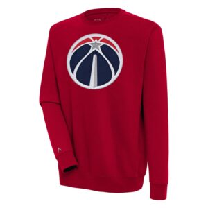 Men's Antigua  Red Washington Wizards Victory Pullover Sweatshirt