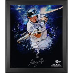 Anthony Volpe New York Yankees Autographed Framed 20" x 24" In Focus Photograph