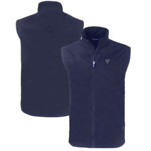 Men's Cutter & Buck  Navy Villanova Wildcats Big & Tall Charter Eco Full-Zip Vest