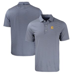 Men's Cutter & Buck  Navy/White ETSU Buccaneers Big & Tall Forge Eco Double Stripe Stretch Recycled Polo