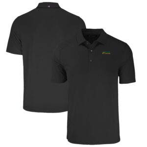 Men's Cutter & Buck Black Florida A&M Rattlers Big & Tall Forge Eco Stretch Recycled Polo