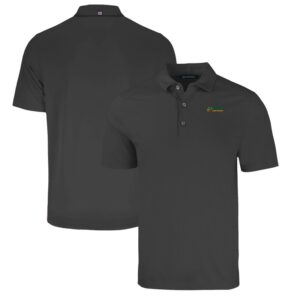 Men's Cutter & Buck Heather Black Florida A&M Rattlers Big & Tall Forge Eco Stretch Recycled Polo