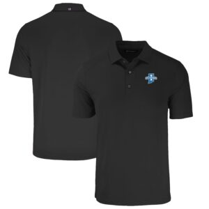 Men's Cutter & Buck Black Indiana State Sycamores Big & Tall Forge Eco Stretch Recycled Polo
