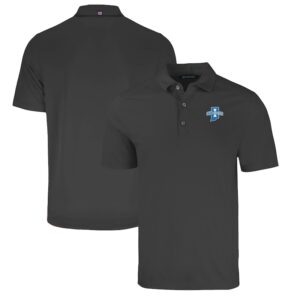Men's Cutter & Buck Heather Black Indiana State Sycamores Big & Tall Forge Eco Stretch Recycled Polo