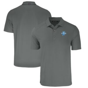 Men's Cutter & Buck Gray Indiana State Sycamores Big & Tall Forge Eco Stretch Recycled Polo