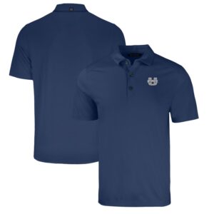 Men's Cutter & Buck Heather Navy Utah State Aggies Big & Tall Forge Eco Stretch Recycled Polo