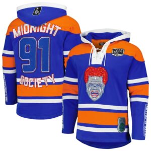 Men's Freeze Max Royal Are You Afraid of the Dark? Scare Squad Monster Horror Lace-Up Hoodie