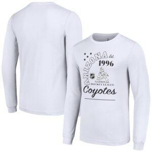 Men's Starter White Arizona Coyotes Arch City Theme Graphic Long Sleeve T-Shirt