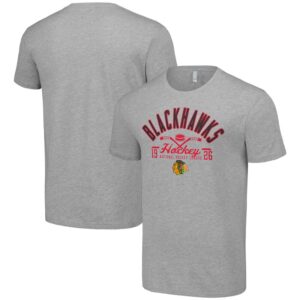 Men's Starter  Heather Gray Chicago Blackhawks Half Puck T-Shirt