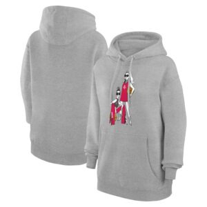 Women's G-III 4Her by Carl Banks Heather Gray Houston Rockets Basketball Girls Fleece Pullover Hoodie