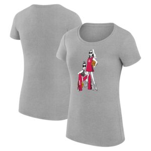 Women's G-III 4Her by Carl Banks Heather Gray Houston Rockets Basketball Girls Fitted T-Shirt