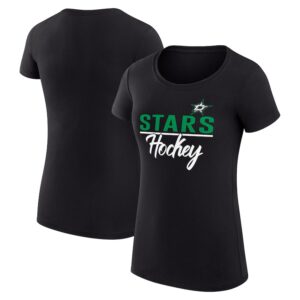 Women's G-III 4Her by Carl Banks Black Dallas Stars Team Sport Fitted T-Shirt