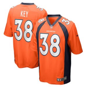 Men's Nike Devon Key  Orange Denver Broncos Team Game Jersey