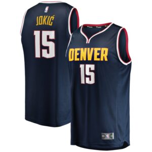 Men's Fanatics Nikola Jokic Navy Denver Nuggets Big & Tall Fast Break Player Jersey - Icon Edition