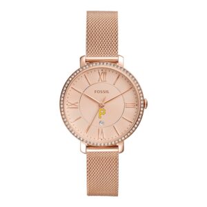 Women's Fossil Rose Gold Pittsburgh Pirates Jacqueline Stainless Steel Watch