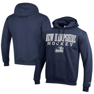Men's Champion  Navy New Hampshire Wildcats Hockey Eco Powerblend Pullover Hoodie