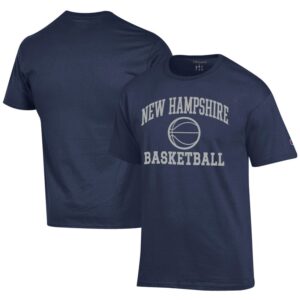 Men's Champion  Navy New Hampshire Wildcats Icon Logo Basketball Jersey T-Shirt