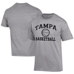 Men's Champion  Gray Tampa Spartans Icon Logo Basketball Jersey T-Shirt