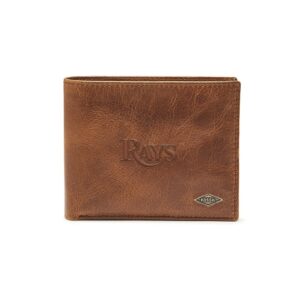 Fossil Brown Tampa Bay Rays Ryan RFID Passcase Wallet