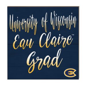 Wisconsin Eau Claire Blugolds 10" x 10" Grad Plaque