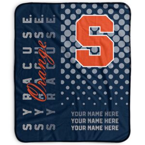 Pegasus Syracuse Orange 50" x 60" Dots Personalized Fleece Blanket