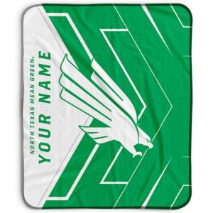 Pegasus North Texas Mean Green 50" x 60" Arrow Personalized Fleece Blanket