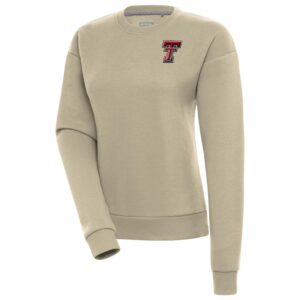 Women's Antigua  Khaki Texas Tech Red Raiders Victory Pullover Sweatshirt