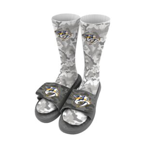 Youth ISlide Gray Nashville Predators Camo Sock & Slide Bundle
