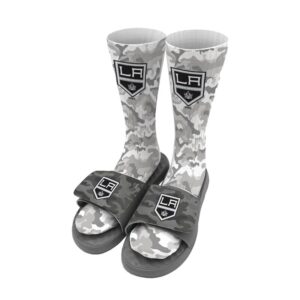 Youth ISlide Gray Los Angeles Kings Camo Sock & Slide Bundle