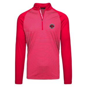 Men's Levelwear Red Toronto Raptors Charter Insignia Core Quarter-Zip Pullover Top