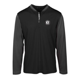 Men's Levelwear Black Brooklyn Nets Spector Insignia Core Quarter-Zip Pullover Top