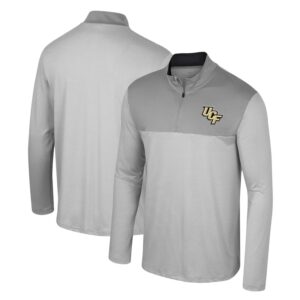 Men's Colosseum Gray UCF Knights Tuck Quarter-Zip Top