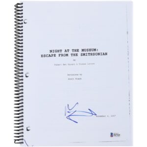 Ben Stiller Autographed Night At the Museum: Escape from the Smithsonian Replica Movie Script - BAS